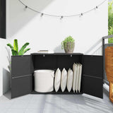 vidaXL Tuinkast Zwart 100x55,5x80 cm Poly Rattan