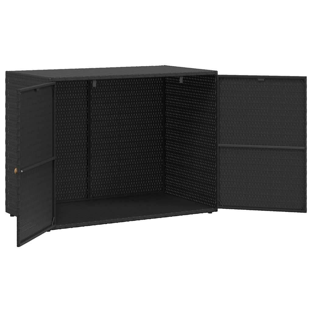 vidaXL Tuinkast Zwart 100x55,5x80 cm Poly Rattan