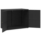 vidaXL Tuinkast Zwart 100x55,5x80 cm Poly Rattan