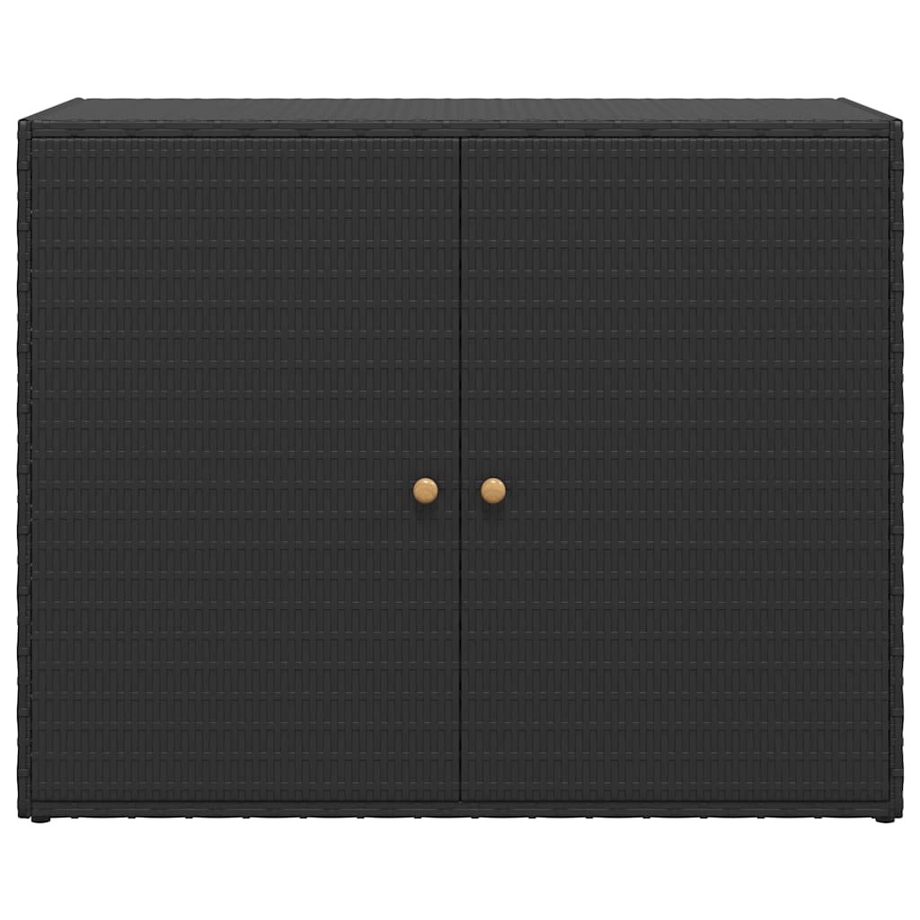 vidaXL Tuinkast Zwart 100x55,5x80 cm Poly Rattan