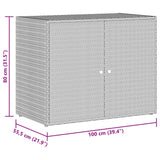 vidaXL Tuinkast Zwart 100x55,5x80 cm Poly Rattan