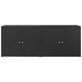 vidaXL Tuinkast Zwart 198x55,5x80 cm Poly Rattan