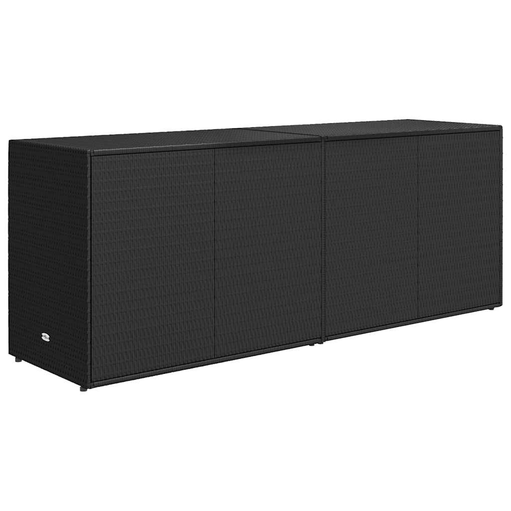 vidaXL Tuinkast Zwart 198x55,5x80 cm Poly Rattan