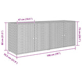 vidaXL Tuinkast Zwart 198x55,5x80 cm Poly Rattan