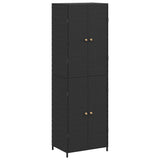 vidaXL Tuinkast 59x40x180 cm poly rattan zwart