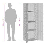 vidaXL Tuinkast 59x40x180 cm poly rattan zwart