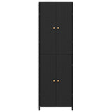 vidaXL Tuinkast 59x40x180 cm poly rattan zwart