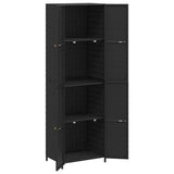 vidaXL Tuinkast 59x40x180 cm poly rattan zwart