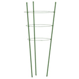 vidaXL Plantensteunen 5 st met 3 ringen 45 cm staal groen