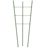vidaXL Plantensteunen 5 st met 3 ringen 45 cm staal groen