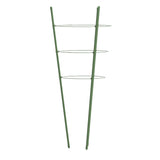 vidaXL Plantensteunen 5 st met 3 ringen 45 cm staal groen