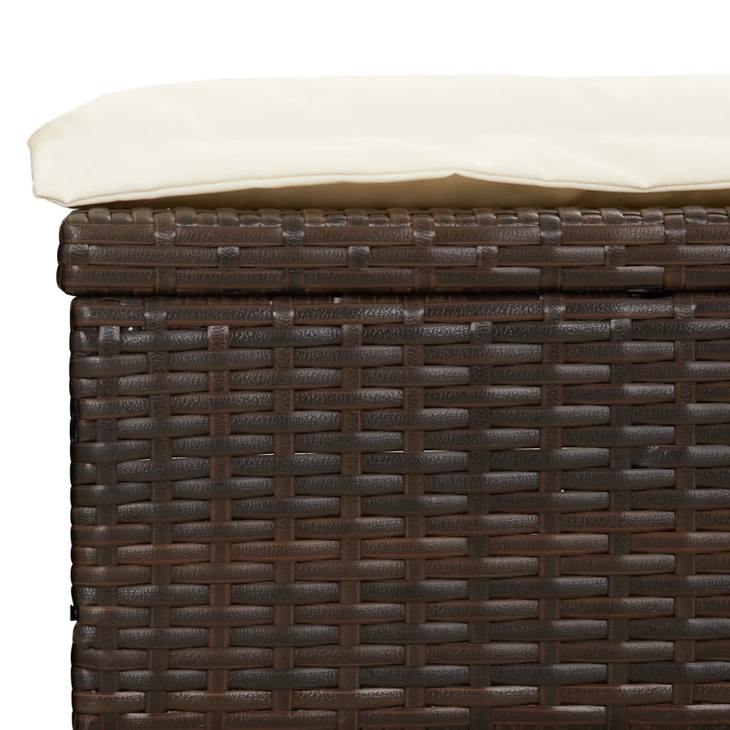 vidaXL Ligbed 2-persoons met rond dak 211x112x140 cm poly rattan bruin
