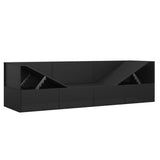 vidaXL Lounge Bed with Cushions Poly Rattan Black