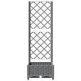 vidaXL Planter with Trellis 40x40x121.5 cm Polypropylene