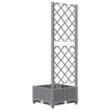 vidaXL Planter with Trellis 40x40x121.5 cm Polypropylene