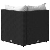 vidaXL Banc de jardin avec coussins 2 pièces poly rotin noir
