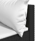 vidaXL Banc de jardin avec coussins 2 pièces poly rotin noir
