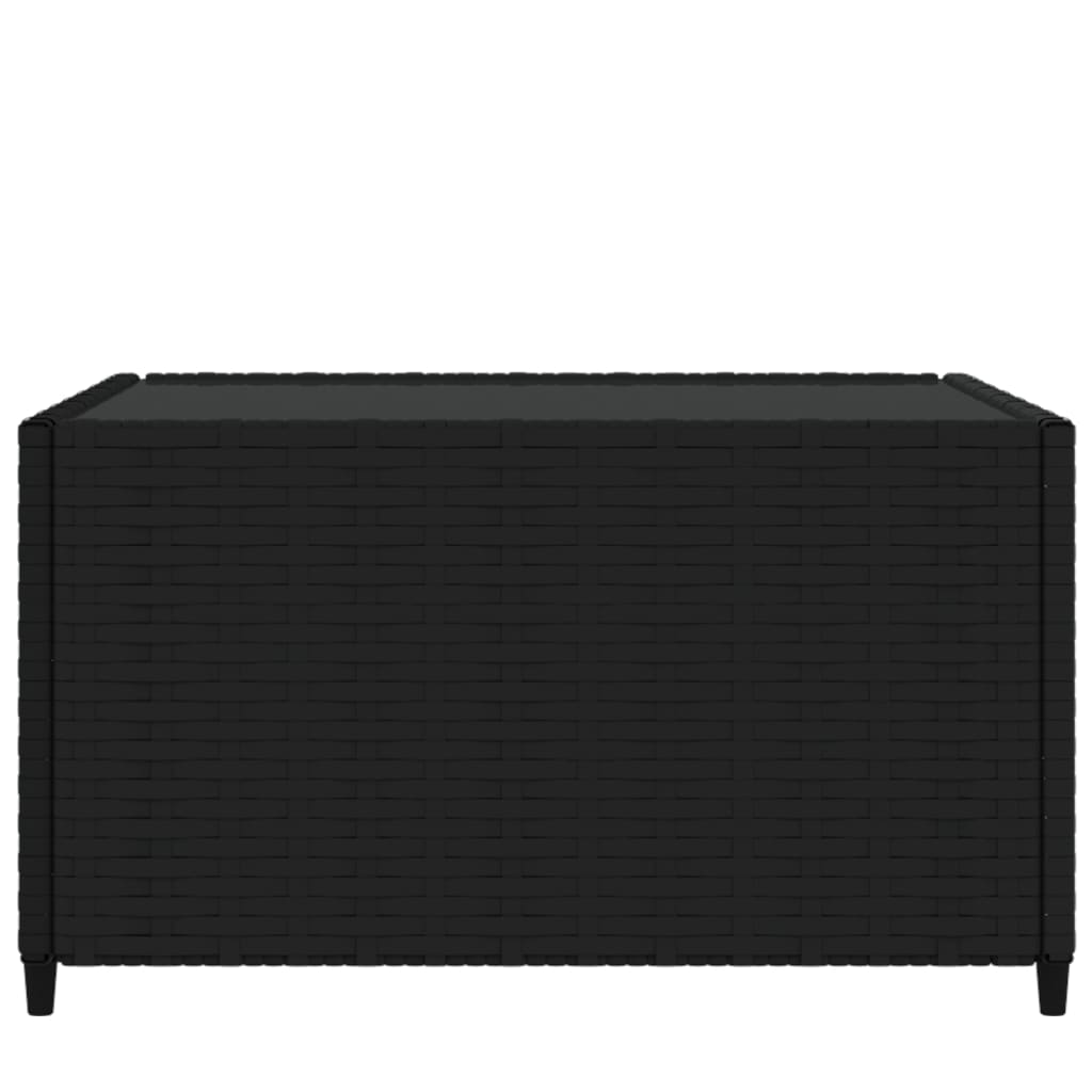 vidaXL Salontafel vierkant 50x50x30 cm poly rattan zwart