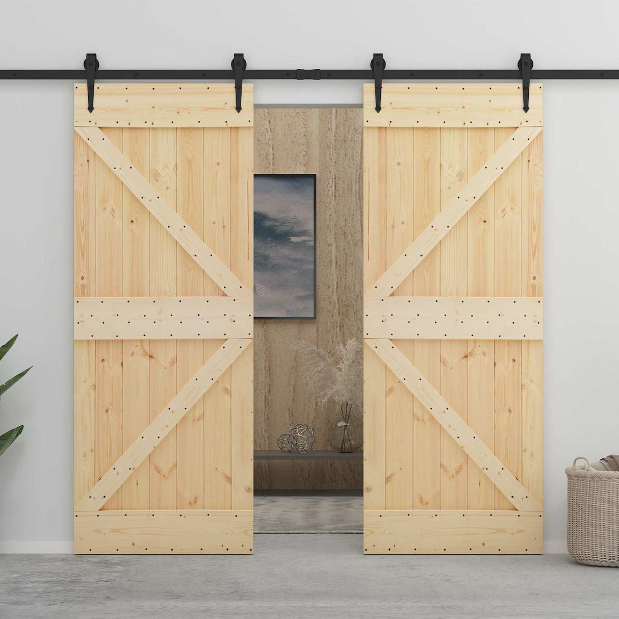 vidaXL Porte NARVIK Naturel 80 x 210 cm Pin Massif