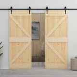 vidaXL Porte NARVIK Naturel 80 x 210 cm Pin Massif