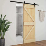 vidaXL Porte NARVIK Naturel 80 x 210 cm Pin Massif