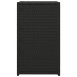 vidaXL Bijzettafel C-vormig 40x35x60 cm poly rattan zwart