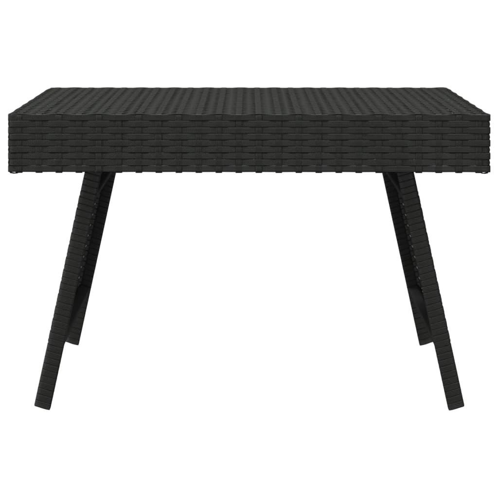 vidaXL Bijzettafel inklapbaar 60x40x38 cm poly rattan zwart