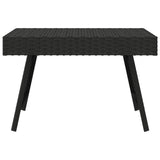 vidaXL Bijzettafel inklapbaar 60x40x38 cm poly rattan zwart