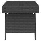vidaXL Bijzettafel inklapbaar 60x40x38 cm poly rattan zwart