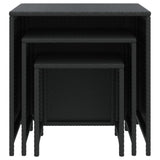 vidaXL Tafeltjesset 3 st poly rattan zwart