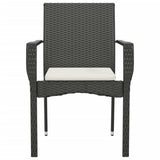 vidaXL Tuinstoelen 2 st met kussens poly rattan zwart
