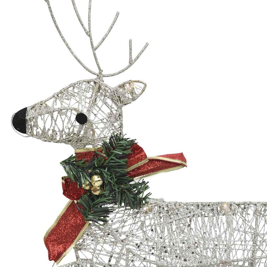 vidaXL Christmas Reindeer 4 pcs 80 LEDs Gold