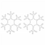 vidaXL Figurine de Noël avec LED 2 pièces 38x37 cm blanc chaud