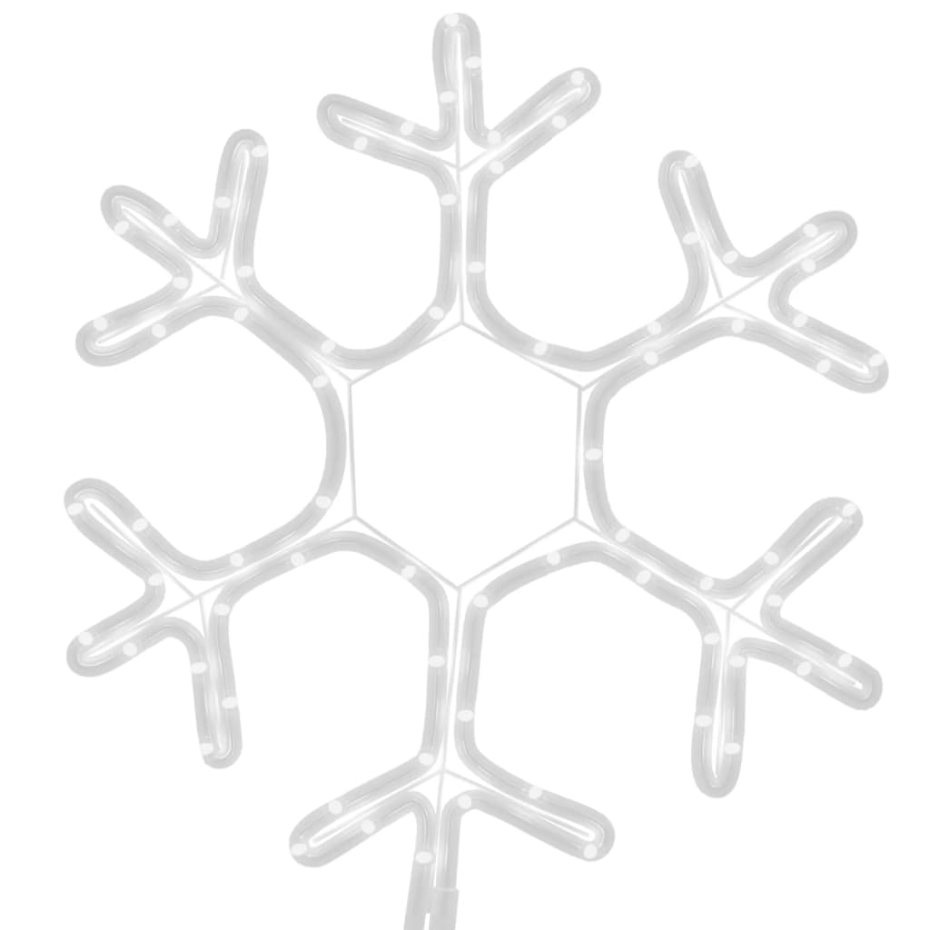 vidaXL Figurine de Noël avec LED 2 pièces 38x37 cm blanc chaud