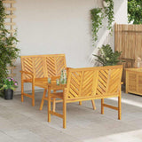 vidaXL Tuin loungeset 4 pcs Bruin Massief Acacia Hout