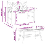 vidaXL Tuin loungeset 4 pcs Bruin Massief Acacia Hout