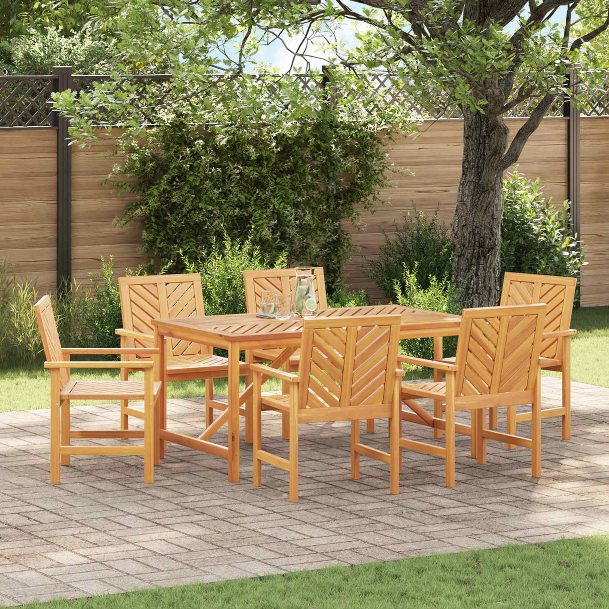 vidaXL Eetkamerstoel 6 pcs Naturel 62,5 x 59 x 89 cm
