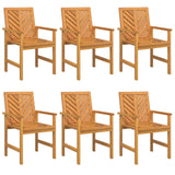 vidaXL Eetkamerstoel 6 pcs Naturel 62,5 x 59 x 89 cm