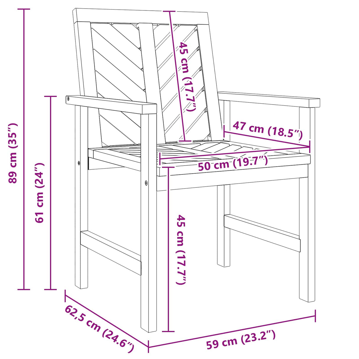vidaXL Eetkamerstoel 6 pcs Naturel 62,5 x 59 x 89 cm