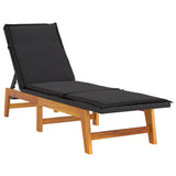vidaXL Ensemble de salon 3 pièces poly rotin et acacia massif