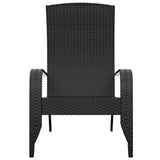 vidaXL Tuinstoel Adirondack Zwart Poly Rattan