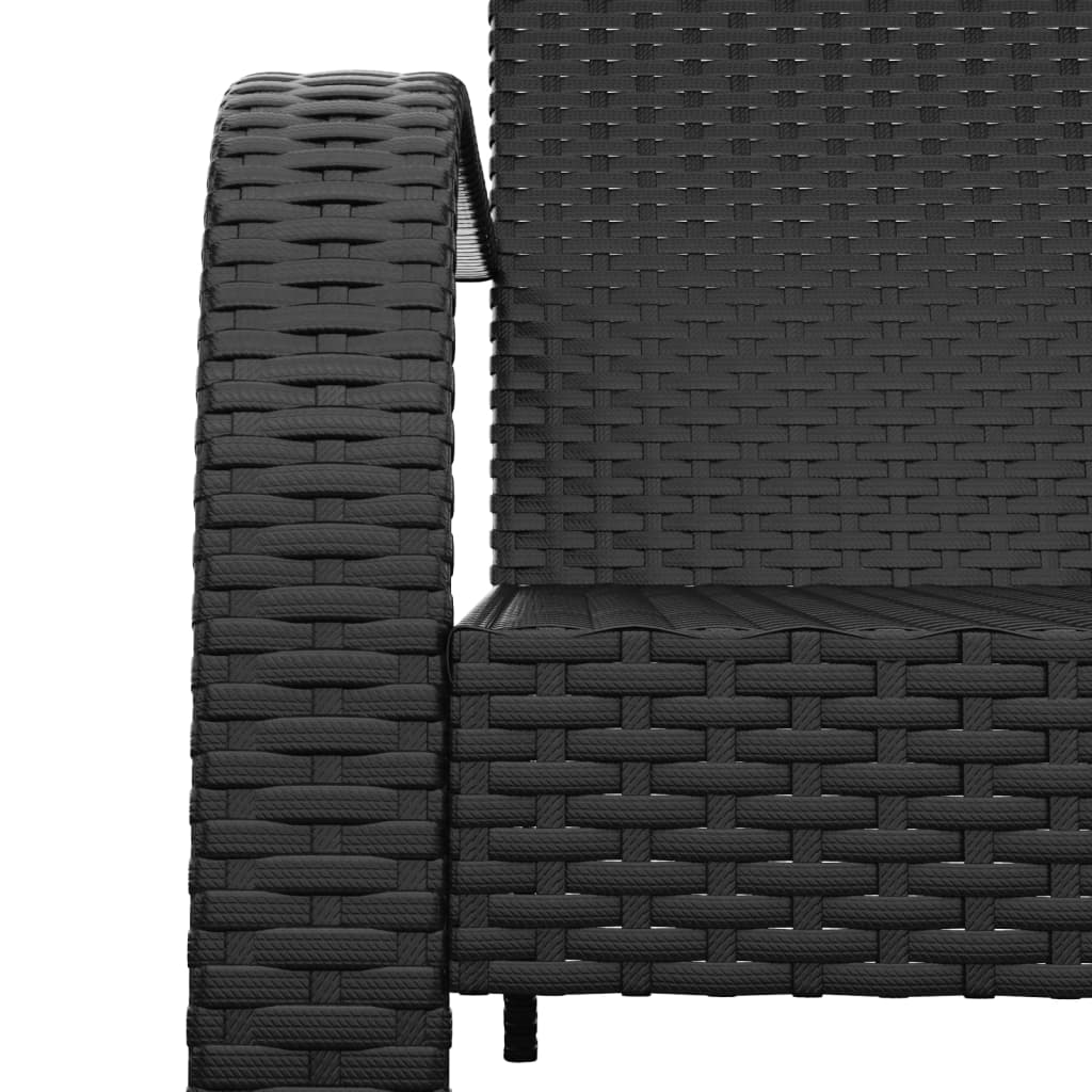 vidaXL Tuinstoel Adirondack Zwart Poly Rattan