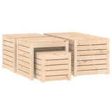 vidaXL 4-delige Tuinboxset massief grenenhout