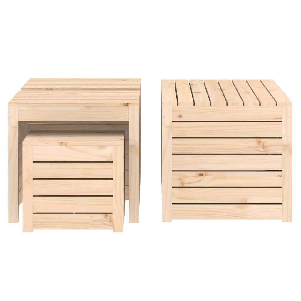 vidaXL 4-delige Tuinboxset massief grenenhout