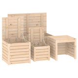 vidaXL 4-delige Tuinboxset massief grenenhout