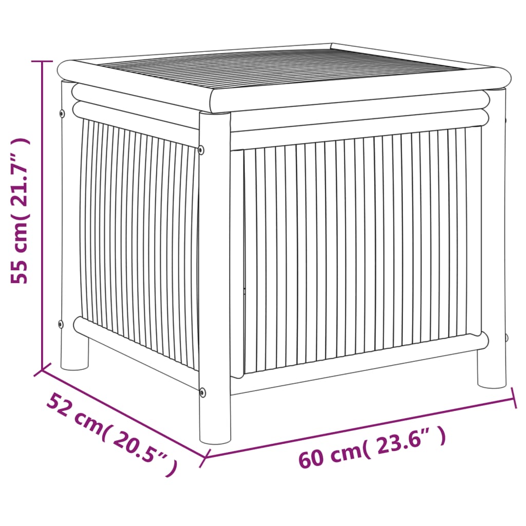 vidaXL Tuinbox 60x52x55 cm bamboe