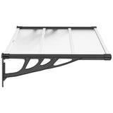 vidaXL Deurluifel 122x90 cm polycarbonaat zwart en transparant