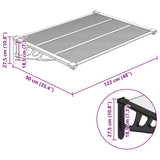 vidaXL Deurluifel 122x90 cm polycarbonaat zwart en transparant