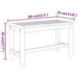 vidaXL Tuinbank 80x35x45 cm massief acaciahout