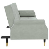 vidaXL Slaapbank met kussens fluweel blauw